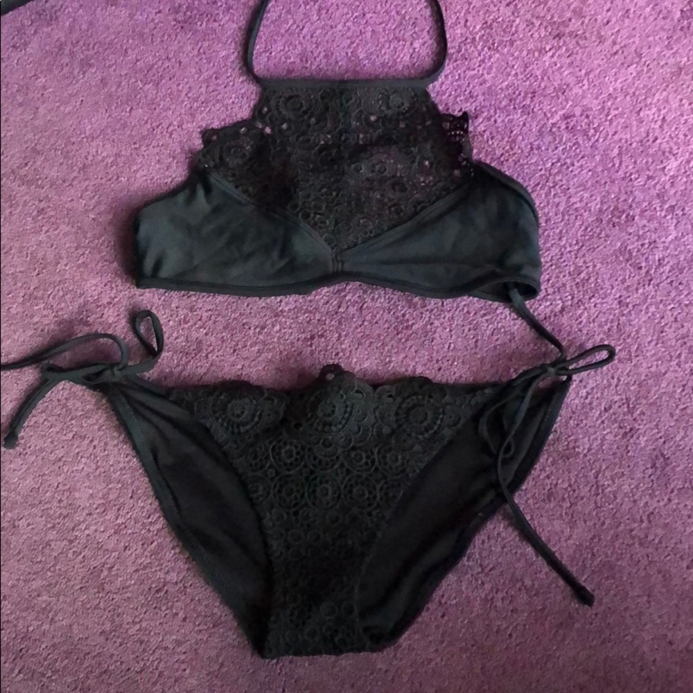 Black two piece bikini